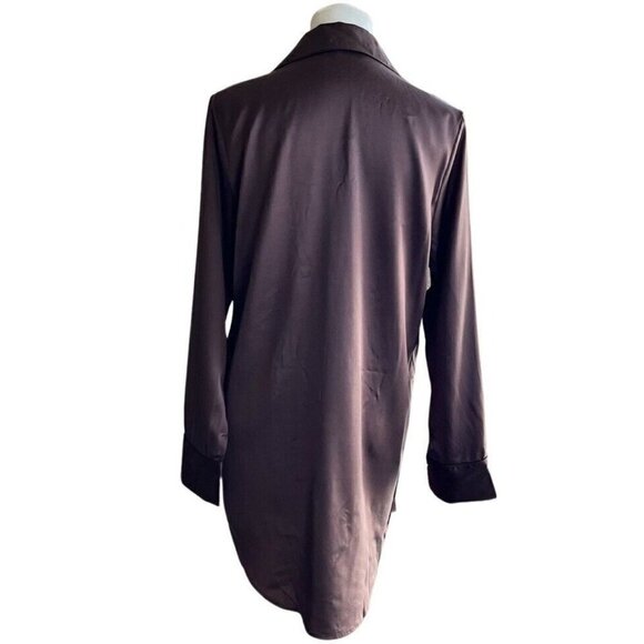 Skims Stretch Silk Button-up Night Dress COACO Size XXS - Picture 2 of 10